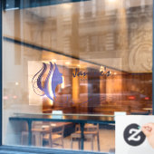 Haar & Beauty Silhouette Bue ID873 Raamsticker (Cafe Raam)