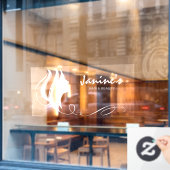 Haar & Beauty Silhouette White ID873 Window Cling Raamsticker (Cafe Raam)