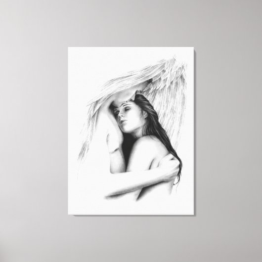 Haar beschermer engelen canvas print (Voorkant)