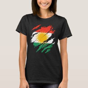 Haar Biji Koerdistan Nationale Vlag Koerdisch T-shirt