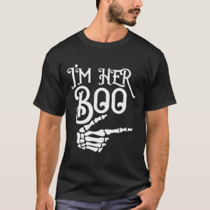 Haar boek in zijn griezelige geest Halloween paar T-shirt