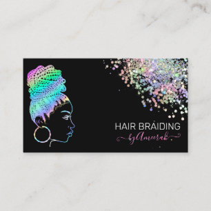 Haar Braiding Stylist Braid Salon Holographic Bus Visitekaartje