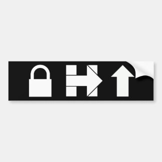Haar Bumpersticker vergrendelen