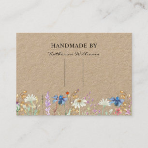 Haar Clip Barrette Display Kaart Wildflowe Flora Visitekaartje