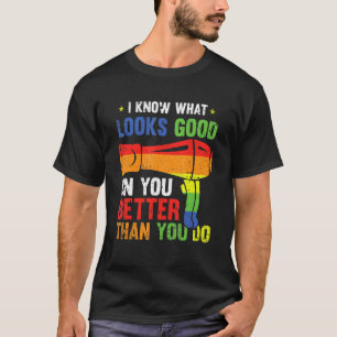 Haar Dresser Gay LGBT Q Salon Gezegde Hair Stylist T-shirt