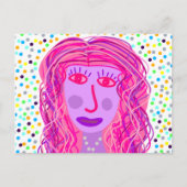 Haar: een Abstract portret Briefkaart (Voorkant)