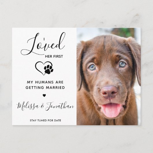 Haar eerste moderne weddenschap met het Verloving Aankondigingskaart (Voorkant)