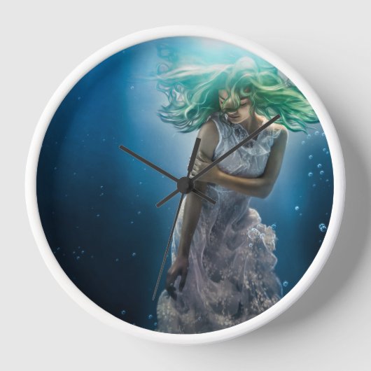 Haar Emerald Curls - Mermaid Hovering Underwater (Voorkant)