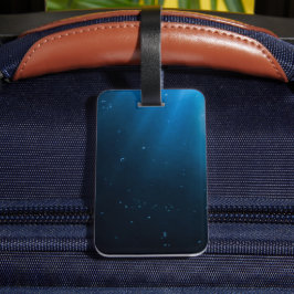 Haar Emerald Curls - Mermaid Hovering Underwater Bagagelabel