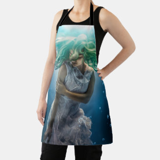 Haar Emerald Curls - Mermaid Hovering Underwater Schort