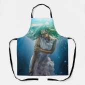 Haar Emerald Curls - Mermaid Hovering Underwater Schort (Voorkant)