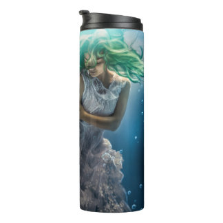 Haar Emerald Curls - Mermaid Hovering Underwater Thermosbeker