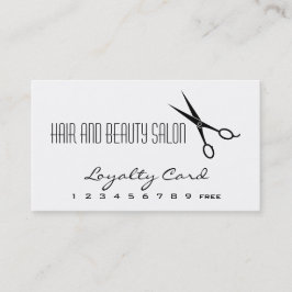 Haar- en Beauty Salon Loyalty-kaart - Schaar Klantenkaartje