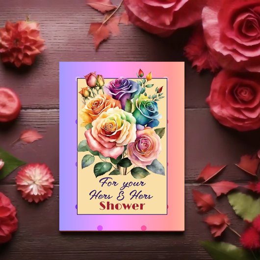 Haar en haar lesbische douche notitiekaartje