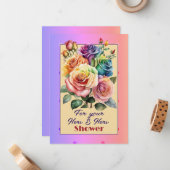 Haar en haar lesbische douche notitiekaartje (Voorkant / Achterkant in situ)