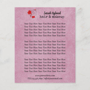 Haar en make-up flyer