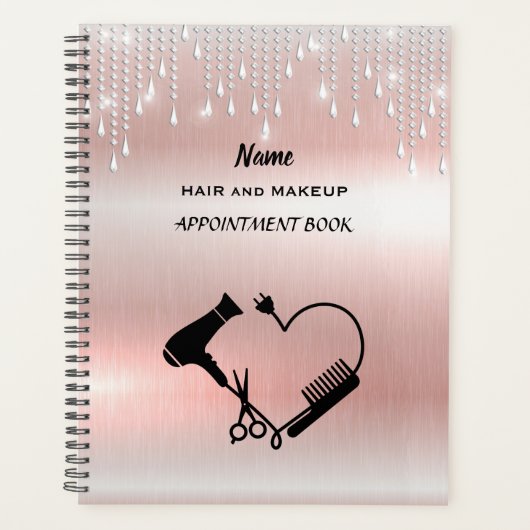 Haar- en make-upsalonplanner planner (Voorkant)