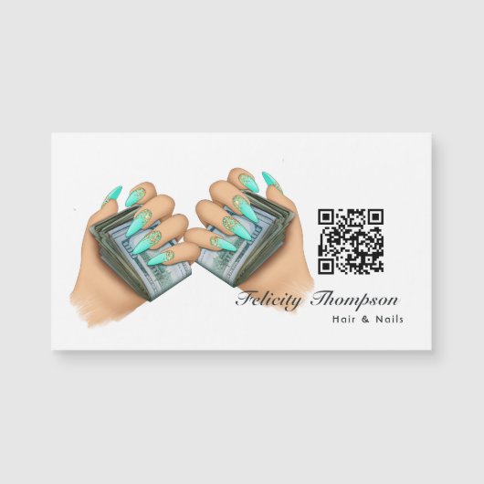 Haar en nagels QR Code (Voorkant)