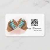 Haar en nagels QR Code Visitekaartje (Voorkant)