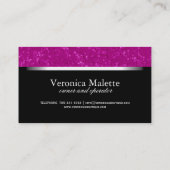 Haar- en Nail Salon Glitter-Visitekaartjes Visitekaartje (Achterkant)