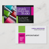Haar- en Nail Studio-Visitekaartjes Afsprakenkaartje (Voorkant / Achterkant)