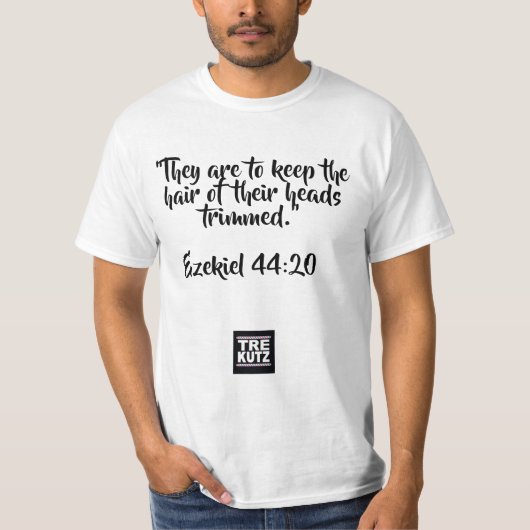 Haar en scripts t-shirt (Voorkant)