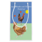 Haar en Valentijn van Chicken Funny Klein Cadeauzakje (Voorkant)