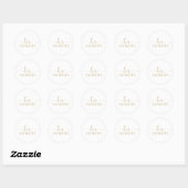 Haar favoriete goudweddenschap voor de vrouw ronde sticker (Vel)