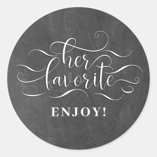 Haar favoriete trouwgunst ronde sticker (Voorkant)