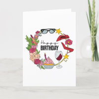 Haar Fun Modern Dames Accessoires Birthday Kaart