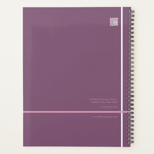 Haar geblazen haar Stylist, Salon Planner (Achterkant)