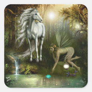 Haar geheime plaats vierkante sticker