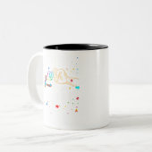 Haar gevecht is mijn Fight Autism Awareness autism Tweekleurige Koffiemok (Voorkant links)