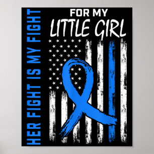 Haar gevecht is mijn Fight Diabetes Awareness Shir Poster
