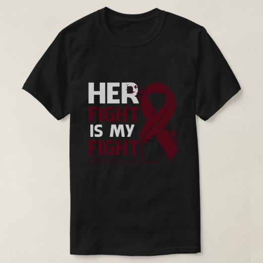Haar gevecht is mijn 'Fight SICKLE CELL ANEMIA BEW T-shirt (Design voorkant)