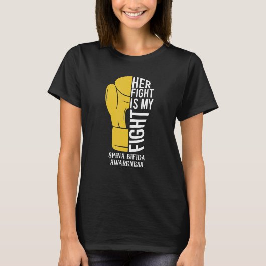 Haar gevecht is mijn 'Fight Spina Bifida Bewustmaa T-shirt (Voorkant)