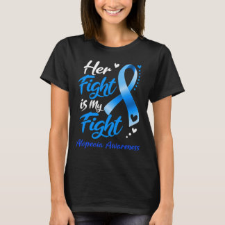 Haar gevecht is mijn gevecht Alopecia Awareness Ri T-shirt