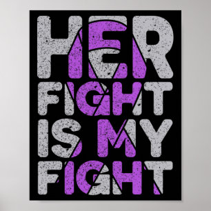 Haar gevecht is mijn gevecht Epilepsie Bewustzijn Poster