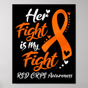 Haar gevecht is mijn gevecht RSD CRPS Awareness Ri Poster
