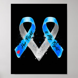 Haar gevecht is mijn gevecht tegen blauw lintje ty poster
