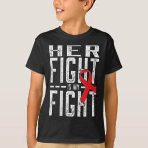 Haar gevecht is mijn gevecht tegen bloedkanker bew t-shirt