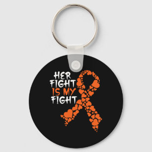 Haar gevecht is mijn gevechtsbewustzijn Leukemie O Sleutelhanger