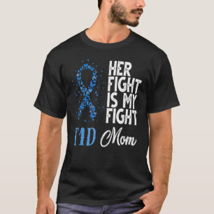 Haar gevecht is mijn T1D mamam Diabetes Bewustheid T-shirt