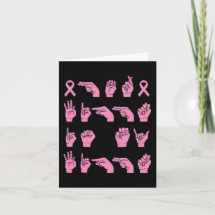 Haar gevecht is mijn vechtgebarentaal Borstkanker Kaart