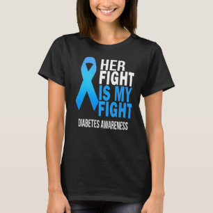 Haar gevecht is mijn vechtpartij, Draag blauw diab T-shirt