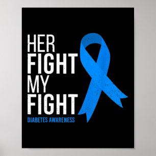 Haar gevecht is mijn Vintage voor Diabetes in de s Poster