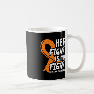 Haar gevecht Mijn gevecht Leukemie Bewustzijn Lint Koffiemok