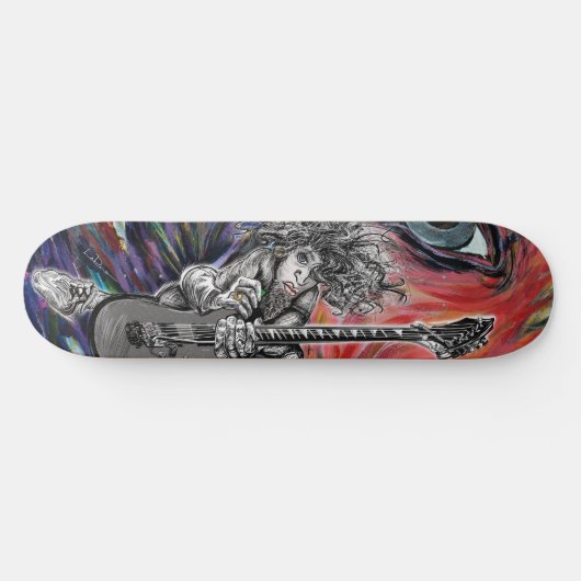 Haar gitaar kunst skateboard (Horizontaal)