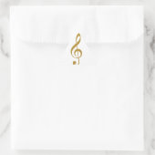 haar gouden treble slim musical note driehoek sticker (Tas)