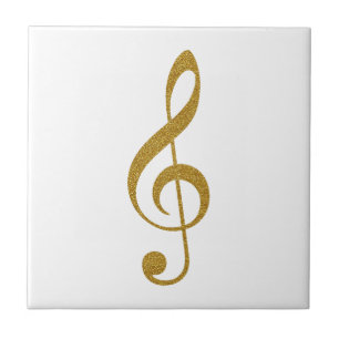 haar gouden treble slim musical note tegeltje